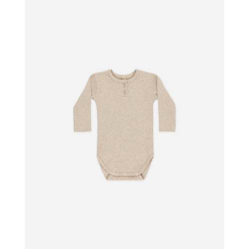Ribbed Long Sleeve Onesie || Taupe – Quincy Mae