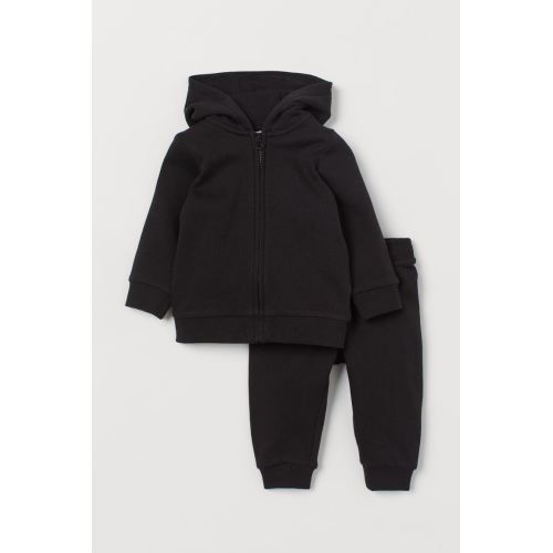 2-piece Sweatshirt Set, Black