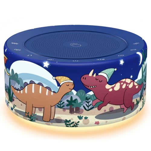 Kipcush White Noise Machine for Baby & Adults, Sleep Sound Machine with 30 Soothing Sounds, 8-Color Night Light, Memory Function, White Noise for Sleeping, Nursery, Office, Travel, Relaxation