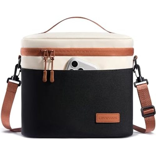 LOVEVOOK Insulated Lunch Box for Women Men, Reusable Lunch Bag for Work Picnic Beach College School, Leakproof Cooler Bag with Shoulder Strap & Ice Pack, Lunch Box/Bag for Mom Teacher Kids Girl Boy