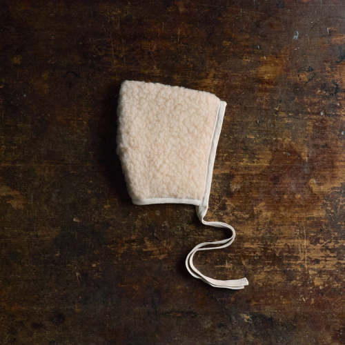 Topi Baby & Kids Bonnet - Wool Teddy Fleece - 6-12 mons