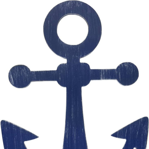 Little Love by NoJo Separates Collection Anchor Shaped Wall Art, Navy