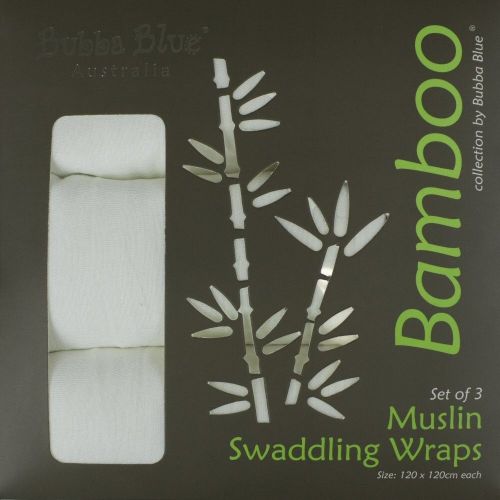Bubba Blue Bamboo Muslin Wrap 3 Pack Pack