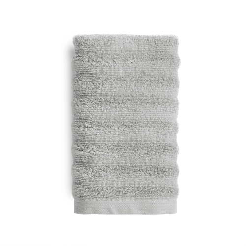 Mainstays Performance Textured Hand Towel, 16" x 26", Soft Silver