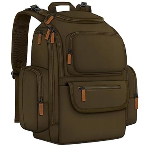 Mancro Diaper Bag Backpack, Multifunctional Dad Diaper Bag with 2 Side Insulated Pockets, Travel Water Resistant Baby Diaper Backpack for Men Women with Stroller Straps, Black