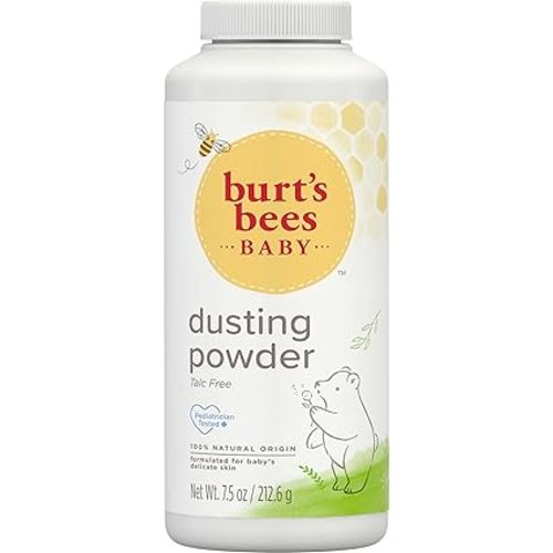 Burt's Bees Dusting BABY POWDER, 100% Natural Origin Baby Powder Talc-Free, 7.5 oz. Bottle