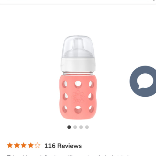 8oz Glass Baby Bottle Sippy Spout