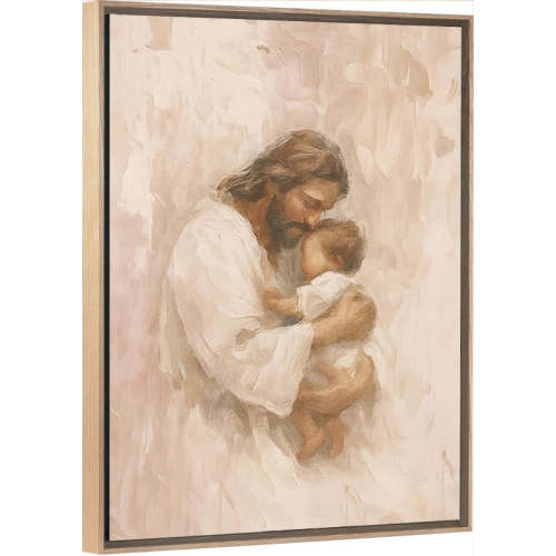 Safe in His Arms, Girl - Canvas