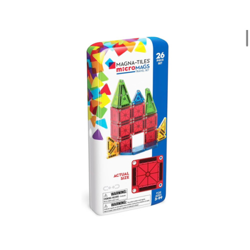MAGNA-TILES microMAGS 26-Piece Travel Magnetic Construction Set