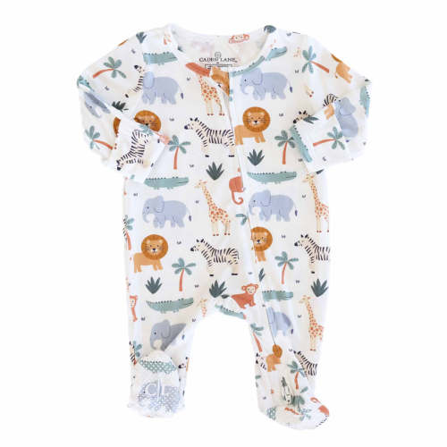 Safari Snuggles One-Piece Footie | Caden Lane