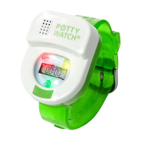 Potty Time Watch for Kids Potty Training - 3 Fun Flashing Lights and Music - Water-Resistant - Remind Kids Every 30, 60, or 90 Minutes - Green