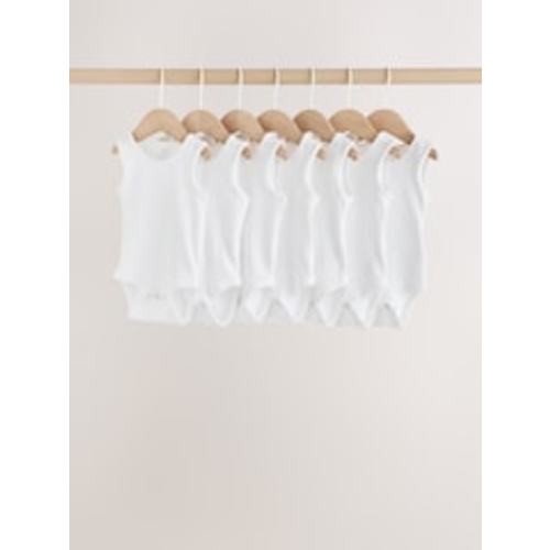 Buy White 7 Pack Baby Vest Bodysuits from Next Australia