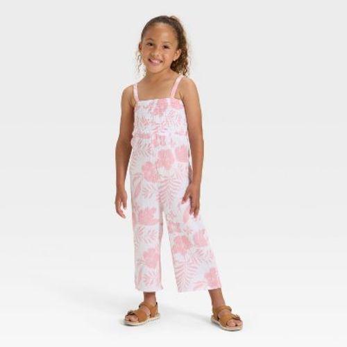 Grayson Mini Toddler Girls' Smocked Printed Jumpsuit