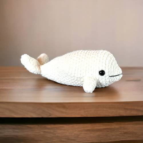 Crochet Beluga Whale Plushie
