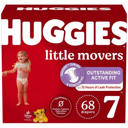 Huggies Little Movers Active Fit Diapers - Size 7 - 68 ct
