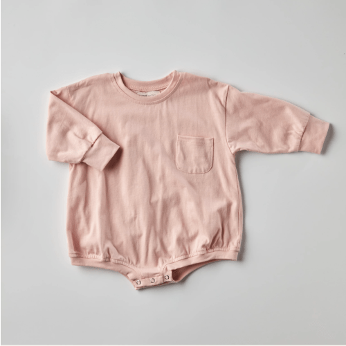Harley Pocket Romper in Pink – Winnie + Crew