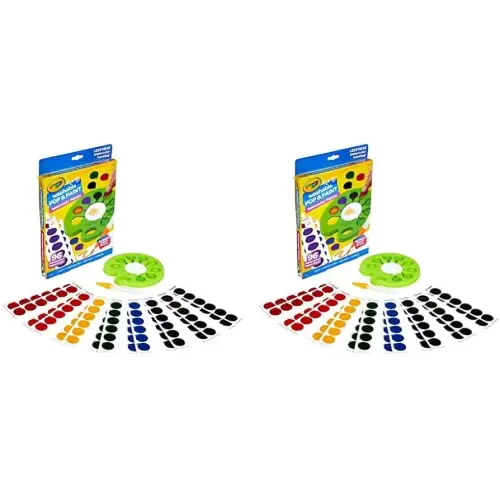 Crayola Watercolor Paint Set, Pop & Paint Palette, Washable Kids Paints, Gift (Pack of 2)