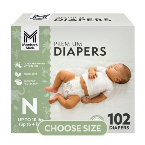 Member's Mark Premium Baby Diapers, Sizes Newborn - 8 - Samsclub.com