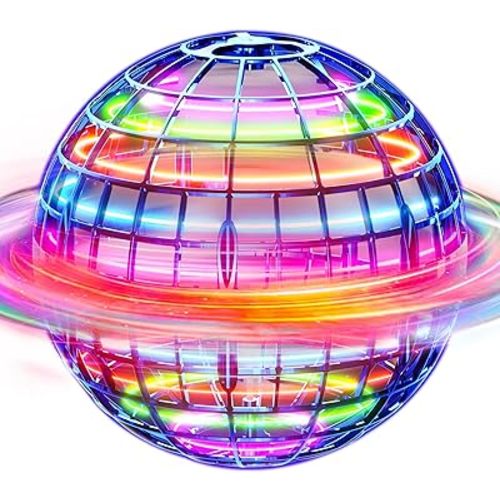 Ivtivfu Flying Orb Ball (Blue, 2026 Upgraded) with Dazzling Lights, Magic Hover Spinner, Cool Boomerang Drone, Floating Cosmic Globe, Kids Toys Gifts for 6 7 8 9 10 Year Old Boys Girls