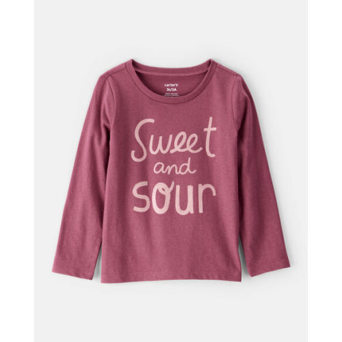 Toddler Girl Sweet & Sour Long-Sleeve Graphic Tee - Red - Carter's | Carter's