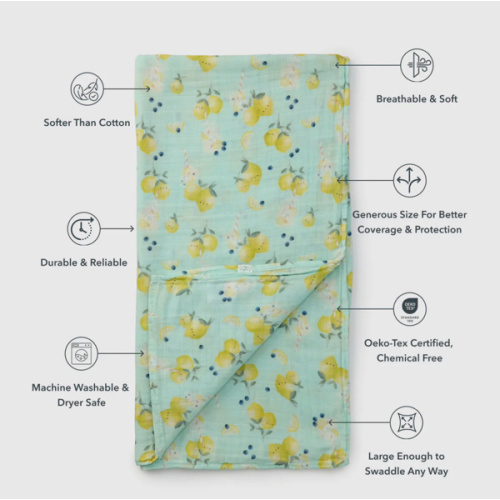 Muslin Swaddle - Lemon Squeezy