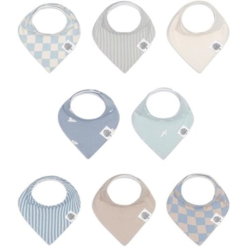 Parker Baby Bandana Drool Bibs 8 Pack Baby Bibs for Boys, Girls, Unisex - Soft & Stylish Teething Bibs for Babies