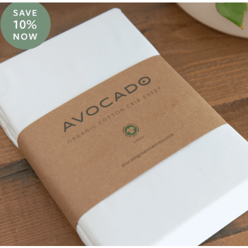 Organic Cotton Crib Sheets | Gentle & Safe | Avocado Green Mattress