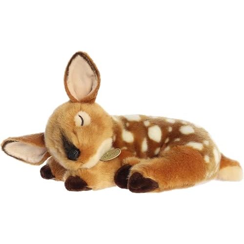 Aurora® Adorable Miyoni® Tots Sleepy Fawn Stuffed Animal - Lifelike Details Make a Cherished Companion - Perfect for Decorating Bedrooms or Classrooms - Brown 10.5 Inches