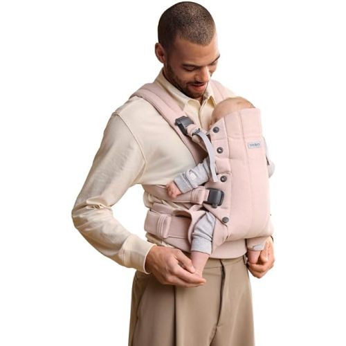 BabyBjörn Baby Carrier Harmony, Light Pink, Woven Mélange | 3-in-1 Ergonomic Baby Carrier; Newborn, Facing-in, Outward-Facing, and Back Carrying Positions Supported (7-40 lbs), Newborn to Toddler