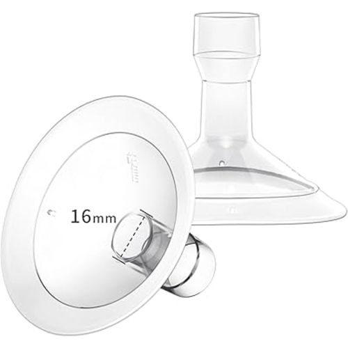 16mm Oval Flanges Breast Pump Parts Compatible with Medela Breast Pumps PersonalFit, Maxflow, Freestyle Flex Swing Maxi Connector