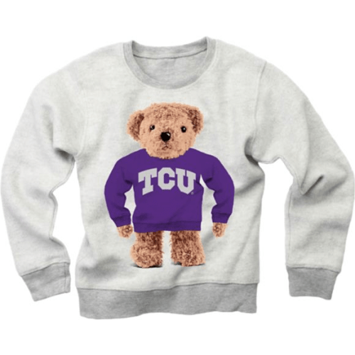Texas Christian University Toddler Reverse Fleece Teddy Bear Crew