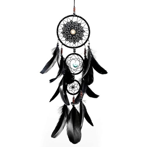 Pretty Jolly Black Gothic Dream Catcher Wall Decor Dreamcacther for Bedroom
