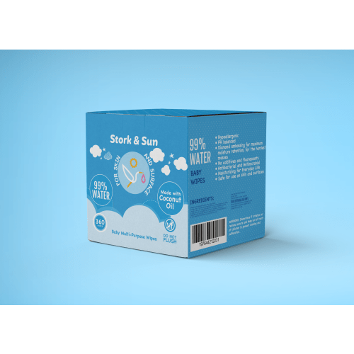 Stork & Sun PFAS-Free Baby Wipes — 6 Pack (360ct)