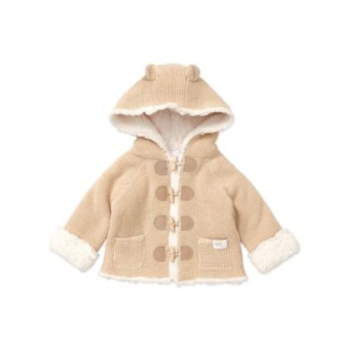 Baby Boys and Baby Girls Cotton Sherpa-Look Jacket