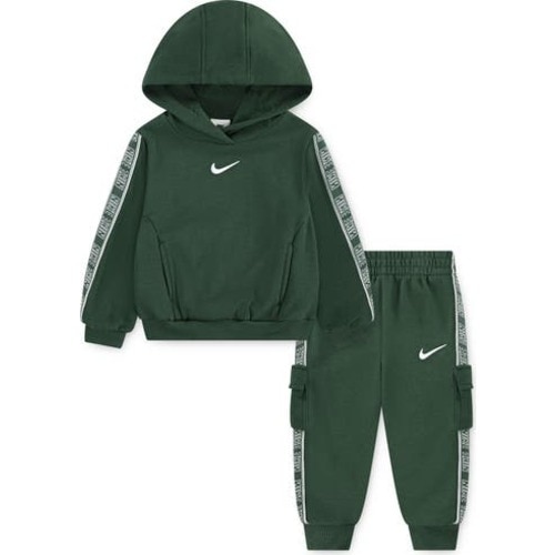 Kids' Logo Taping Hoodie & Cargo Joggers Set, 3T