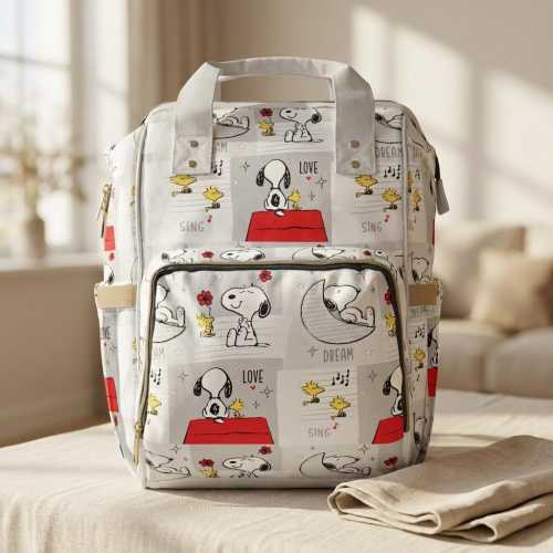 Snoopy Comic Diaper Backpack | Baby Changing Bag
