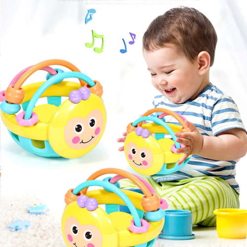 PEONAVET, Baby Toys, 6 to 12 Months Soft Baby Toy Bell Rattles Ball