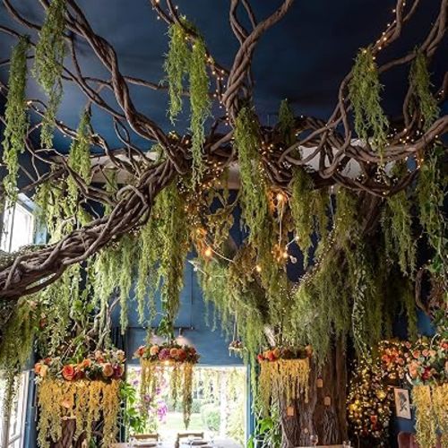 Hanging Green Spanish Moss Fairy Forest Ceiling Party Halloween Decor