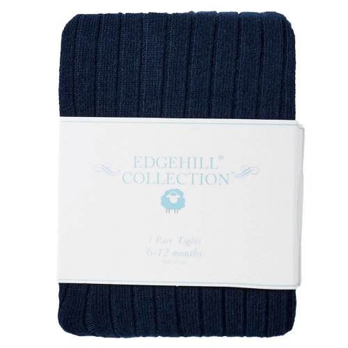 Edgehill Collection Baby Girls Ribbed Knit Tights