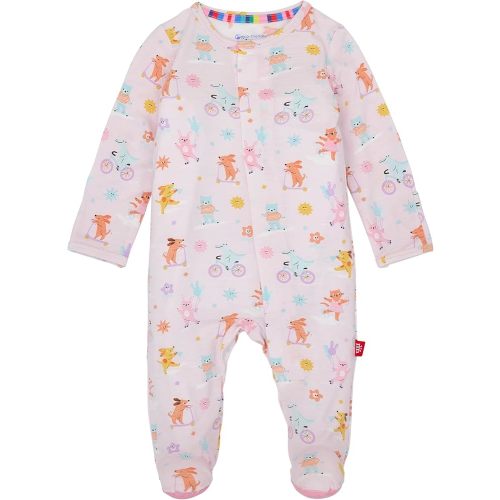 Magnetic Me Girls Modal Magnetic Baby Footie Pajamas | Silky Soft Modal Fabric | Baby Sleepers Available Sizes PRE - 24M