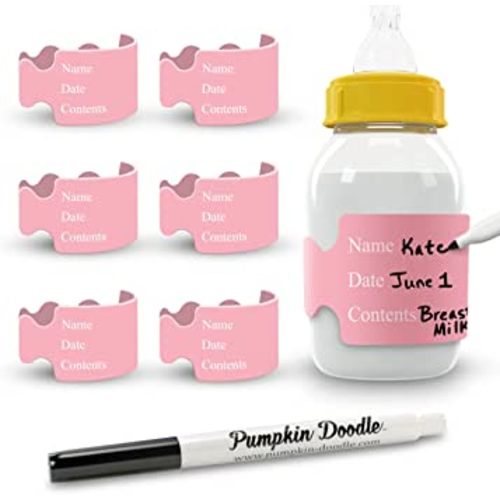 Pumpkin Doodle The Original Write and Reuse Baby Bottle Labels for Daycare