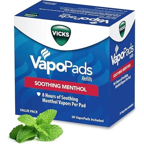 Vicks VapoPads Original Menthol Scent - Vapor Pads Refill for Vicks Humidifiers and Steam Inhalers, Scent Pads for Congestion and Cough Relief, 20-Pack, Box Color May Vary