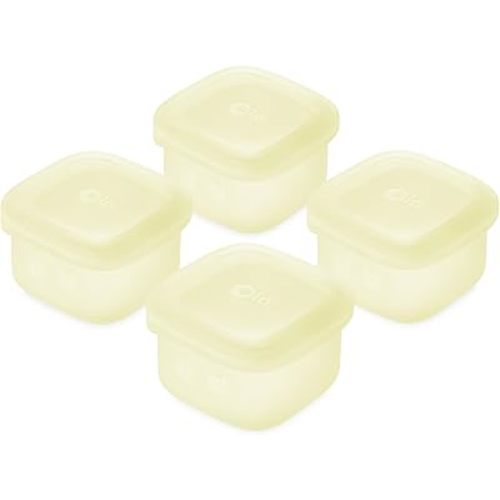 Olababy Silicone Baby Food Storage Containers 4pk, 2oz (Lemon)
