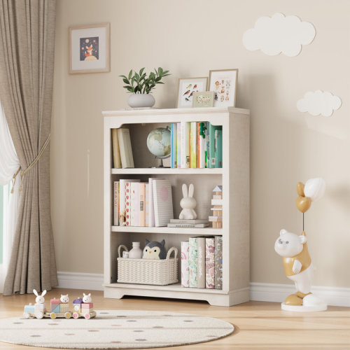 Winston Porter Luper 42.1"Tall Wood Bookcase for Office with 3-Shelf and Storage | Wayfair