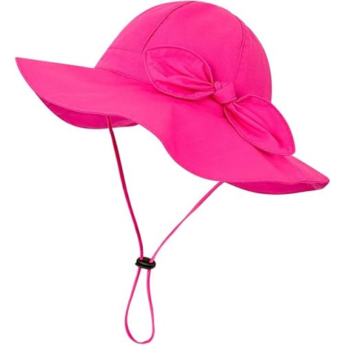 Toddler Kids Baby Girl Sun Hat Floppy Cotton Summer Hat 50+ SPF Protective