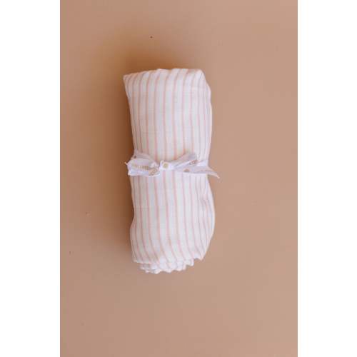 Organic Muslin Swaddle - Pink Stripe