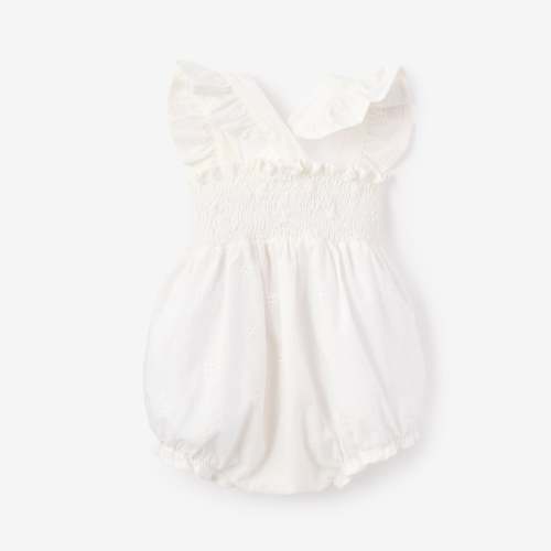 Eyelet Lace Ruffle Sunsuit (3-6M)