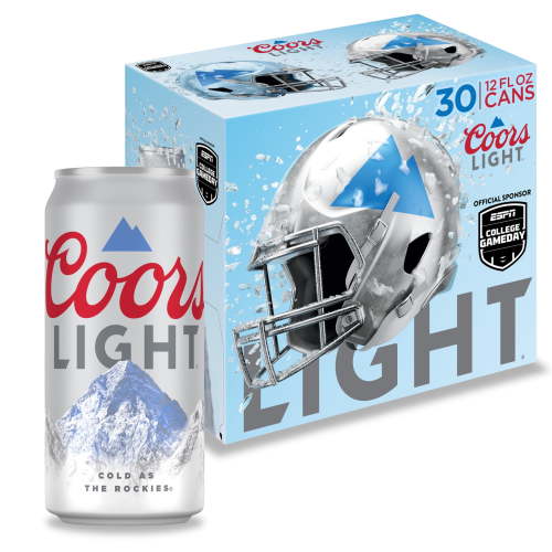 Coors Light American Beer, 30 Pack, 12 fl oz Aluminum Cans, 4.2% ABV