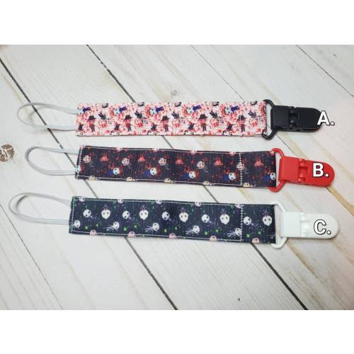 Pacifier Clips / Halloween / Friday the 13th / Spooky / Scary Movie