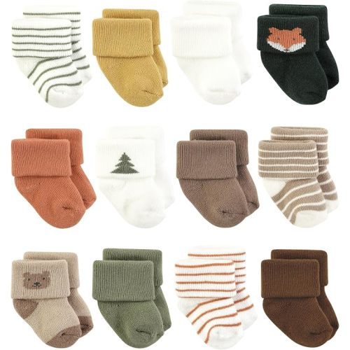 Hudson Baby Basics Unisex Baby Cozy Terry Baby Sock 12-Pack